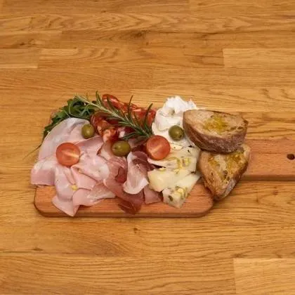 Board of italian cured meats and cheese
