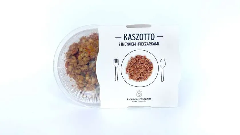 Kaszotto z indykiem i pieczarkami