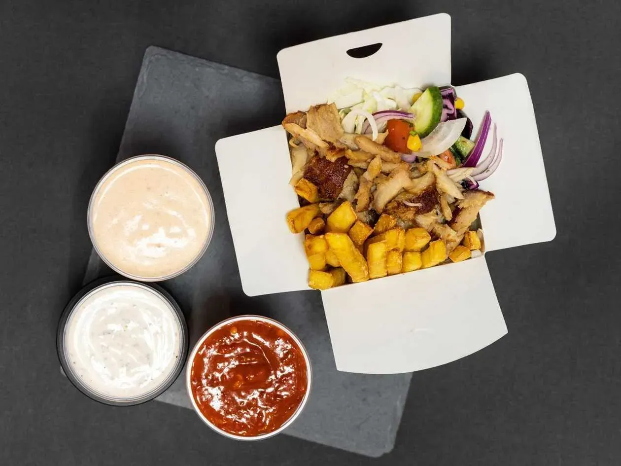 Box with Falafel