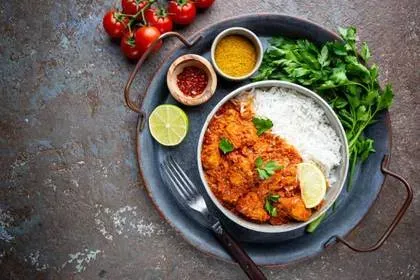 Butter chicken with rice