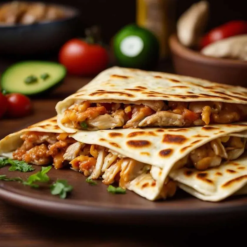 Quesadilla with sauce