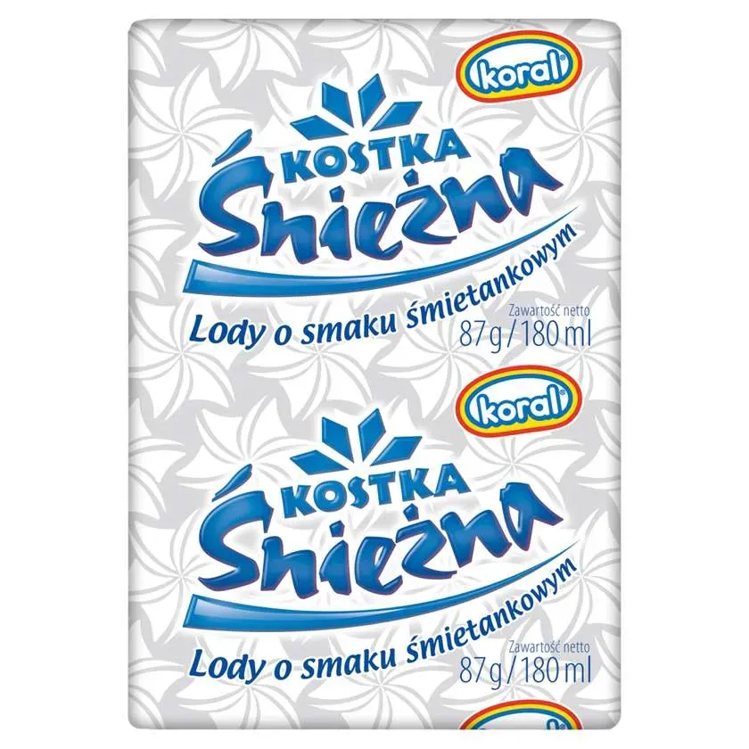 Kostka śnieżna o smaku śmietankowym 180ml