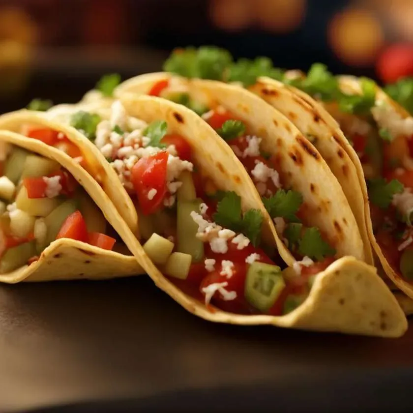Taco with sauce