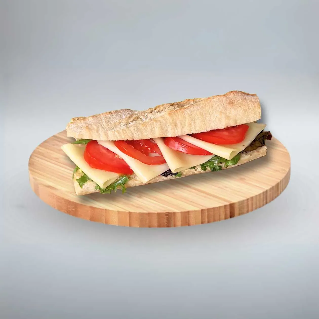 Bagietka z serem Gouda i pomidorem