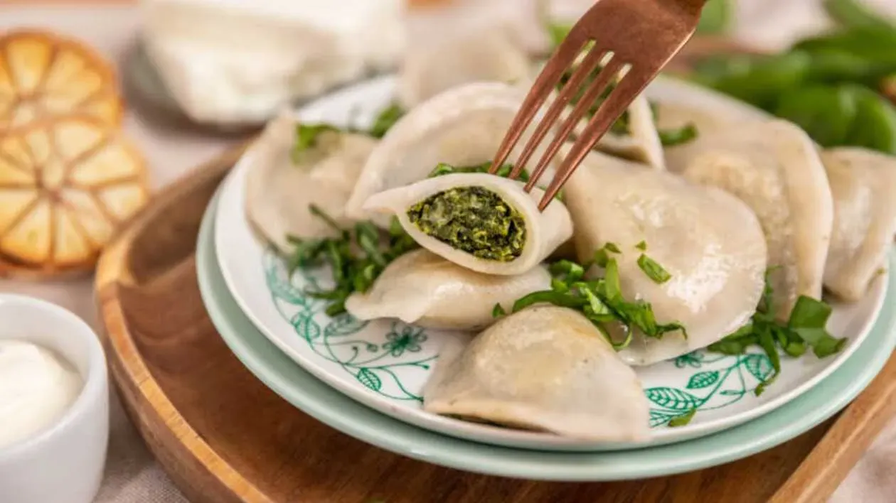 Pierogi with Spinach and Feta Cheese