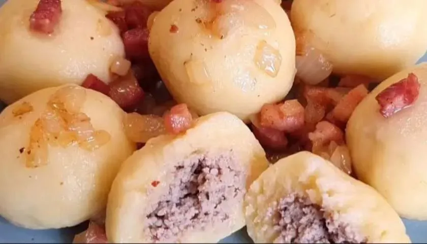 Silesian Dumplings with Meat
