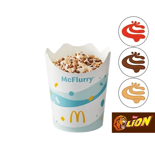 McFlurry® o smaku waniliowym Lion® z polewą do wyboru