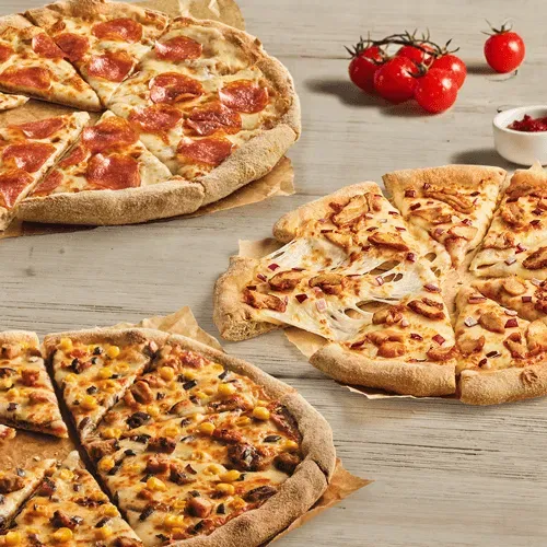3 X ŚREDNIA PIZZA: 31,99/SZT.