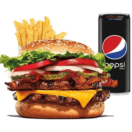 Double Bacon & Cheese Whopper Zestaw
