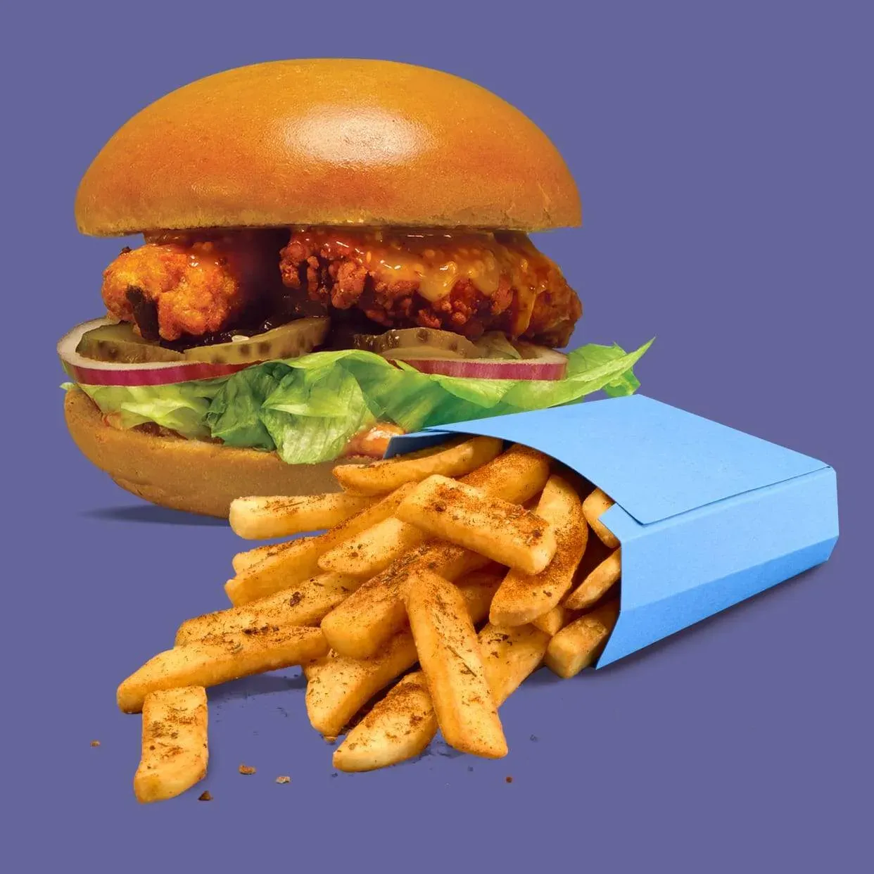 Crispy chicken z frytkami i napojem