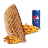 Rollo Amerykańskie wege (średnie), frytki, Pepsi 0.33l