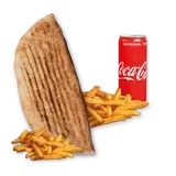 Rollo Amerykańskie wege (średnie), frytki, Coca Cola 0.33l