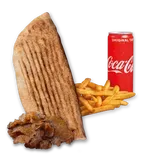 Rollo Kebab samo mięso (średnie), frytki, Coca Cola 0.33l