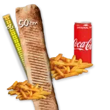 Rollo Amerykańskie wege (mega), frytki, Coca Cola 0.33l
