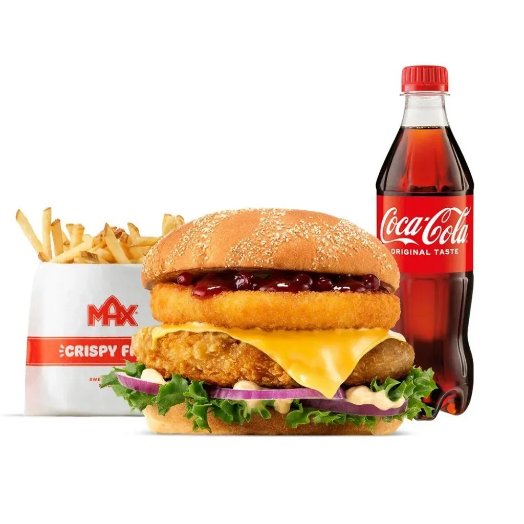 Burger Rywala Crispy Chicken w zestawie