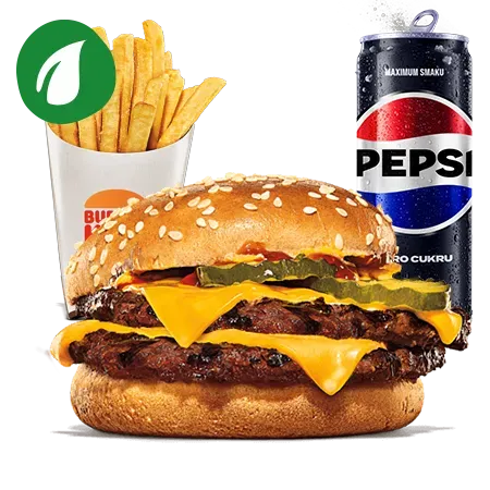 Plant-Based Double Cheeseburger zestaw