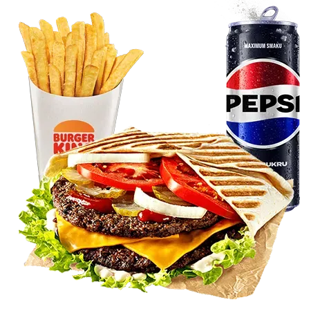 Double King Beef Pocket Zestaw
