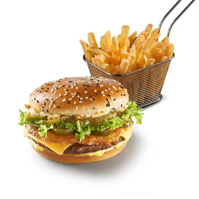 Burger Alpejski + Frytki