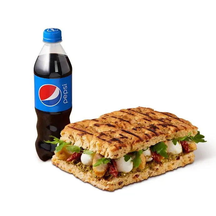 Zestaw Lunchowy Focaccia z kurczakiem + napój 500ml