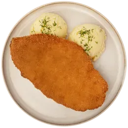 Kurczak panierowany z puree lub innym dodatkiem