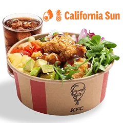 California Sun Poke Bowl z ryżem i bitesami + Napój