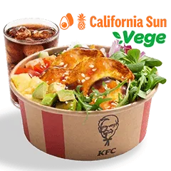 California Sun Poke Bowl z ryżem i halloumi + Napój