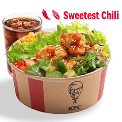 Sweetest Chilli Poke Bowl z sałatą i bitesami + Napój