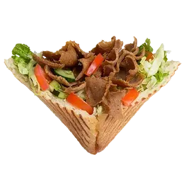 Kebab w bułce z frytkami 596g