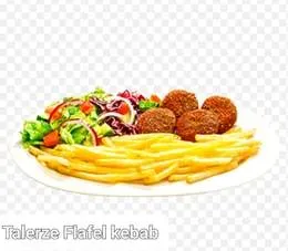 Kebab wegetariański talerz