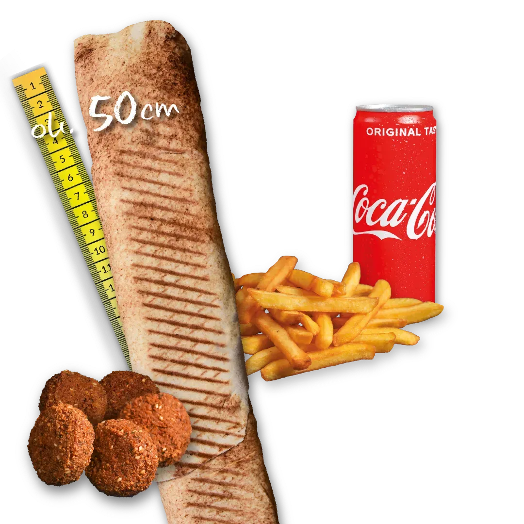 Rollo Wegetariańskie (mega), frytki, Coca Cola 0.33l