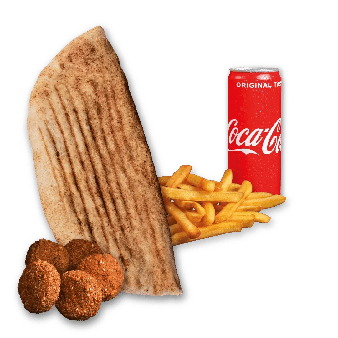 Rollo Wegetariańskie (średnie), frytki, Coca Cola 0.33l