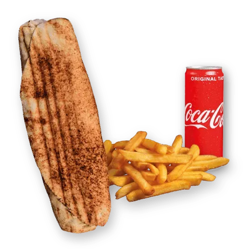 Rollo Kebab Amerykańskie (małe), frytki, Coca Cola 0.33l