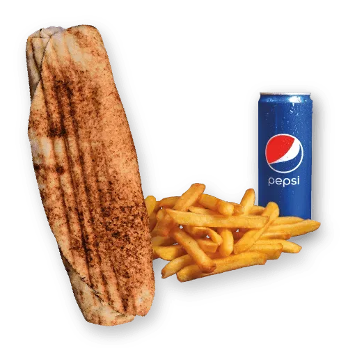 Rollo Kebab Amerykańskie (małe), frytki, Pepsi 0.33l