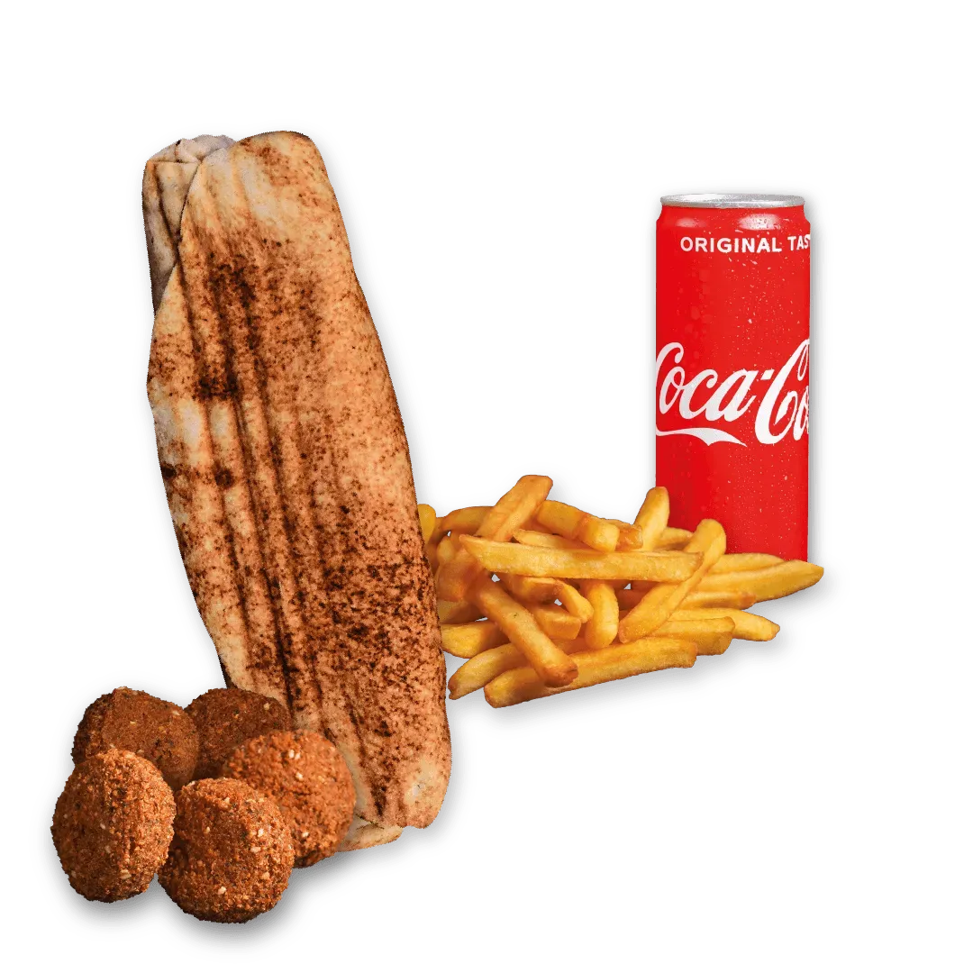 Rollo Wegetariańskie (małe), frytki, Coca Cola 0.33l