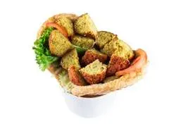 Falafel na grubym cieście z serem