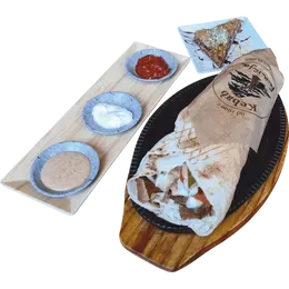 9- Zestaw Tortilla Kebab wołowy Super (WRAP + BAKLAWA ORZECHOWA)