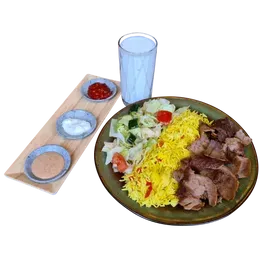 33- Zestaw kebab wołowy (DANIE + AYRAN)