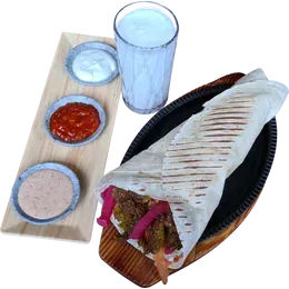 25- Zestaw Tortilla Falafel (Wrap + Ayran)