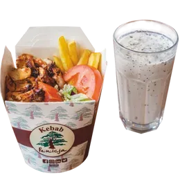 10- Zestaw Kebab kurczak (MAŁY BOX + AYRAN)