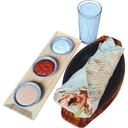 6- Zestaw Tortilla Kebab kurczak super ( WRAP + AYRAN)