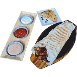8- Zestaw Tortilla kebab kurczak (WRAP + BAKLAWA ORZECHOWA)