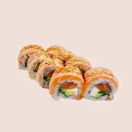 Rolka California Gold Łosoś Owinięta Opalanym Łososiem (8 szt.)