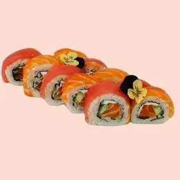 Rolka California Gold Łosoś Owinięta Łososiem i Tuńczykiem (8 szt.)