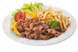 Kebab wołowo jagnięcy na talerzu
