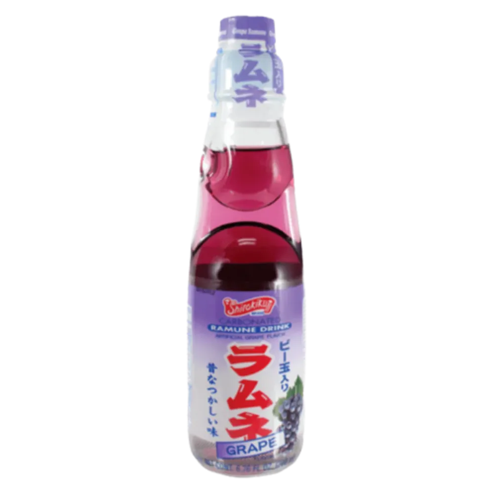 Japońska oranżada ramune o smaku winogronowym