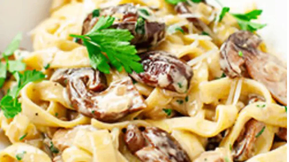 Tagliatelle z borowikami w kremowym sosie