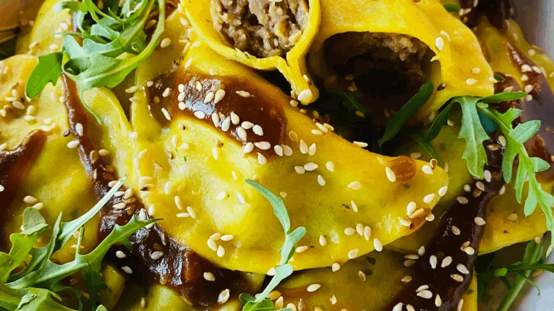 Pierogi Tajskie z wieprzowiną i krewetkami 10 szt