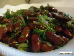 Salatka z czerwonej fasoli