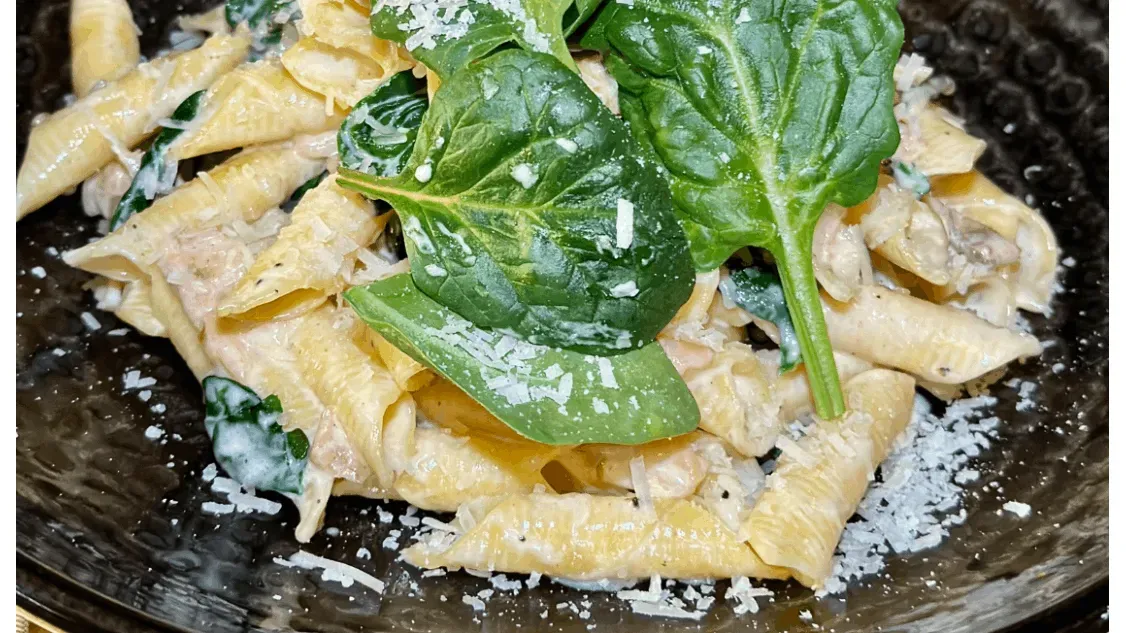 Łososiowe penne