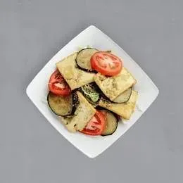 Brinjol and cheese salad
